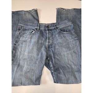 Ben Sherman Bootcut Jeans Men's 34x34 Blue Faded Button Fly Medium Wash
